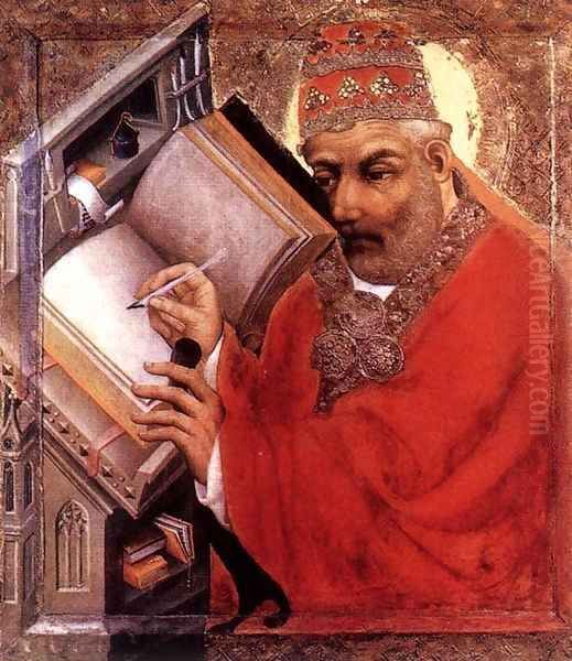 St Gregory Oil Painting by Master Theoderic