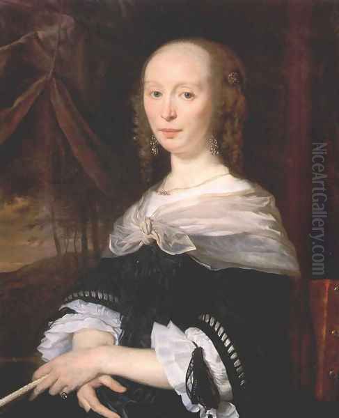 Portrait of a Lady 1660-63 Oil Painting by Abraham van den Tempel