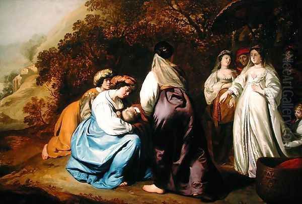 The Finding of Moses Oil Painting by Abraham van den Tempel