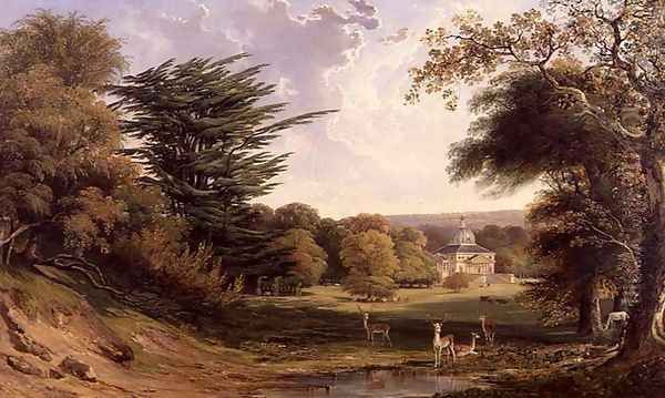 Mereworth Park, Kent Oil Painting by John F Tennant