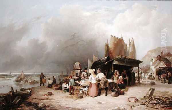 On the Medway, 1870 Oil Painting by John F Tennant