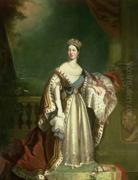 Queen Victoria 1819-1901 1867 Oil Painting by Jacob Thompson