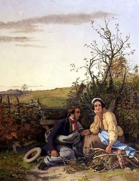 The Course of True Love Never Did Run Smooth, 1854 Oil Painting by Jacob Thompson