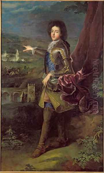 Portrait of Louis Auguste de Bourbon 1670-1736 Duke of Maine Oil Painting by Francois de Troy