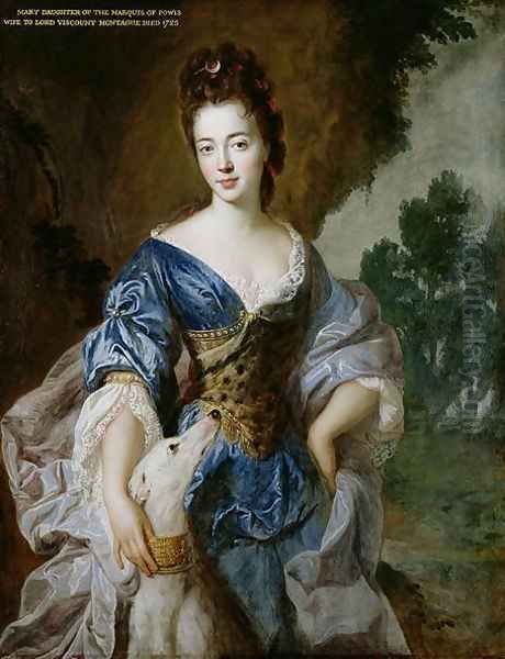 Portrait of Mary d.1725 Daughter of the 1st Marquis of Powis, as Diana Oil Painting by Francois de Troy