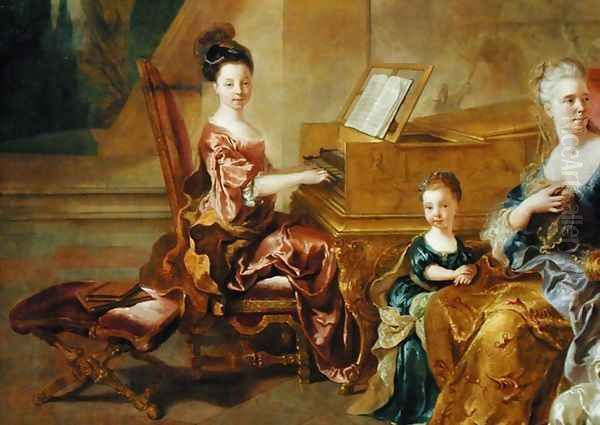 The Franqueville Family, 1711 Oil Painting by Francois de Troy