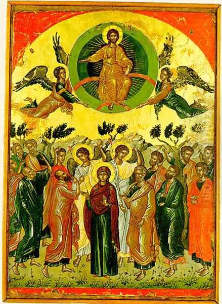 The Ascension 1546 Oil Painting by Theophanes The Cretan