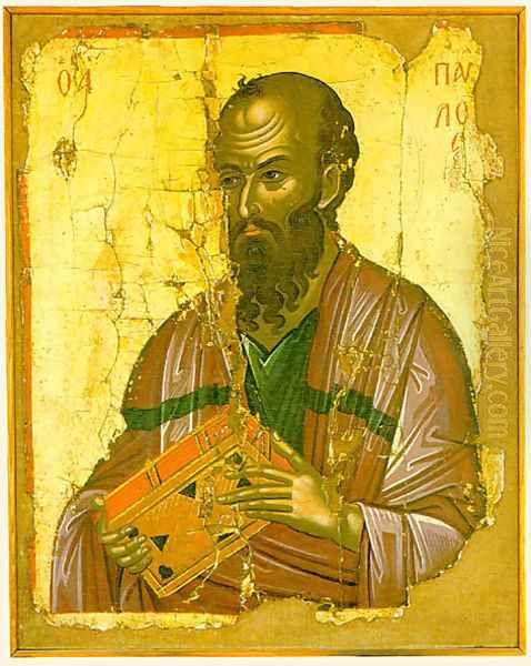 St Paul 1546 Oil Painting by Theophanes The Cretan