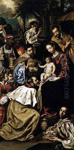 The Adoration of the Magi 1620 Oil Painting by Luis Tristan De Escamilla