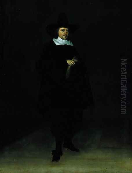 Portrait of Burgermeister Jan Roever 1610-61 Oil Painting by Gerard Terborch