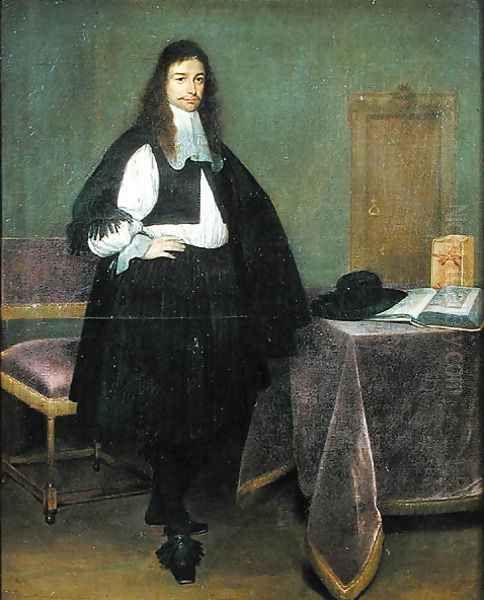 Portrait of a Man, c.1660 Oil Painting by Gerard Terborch