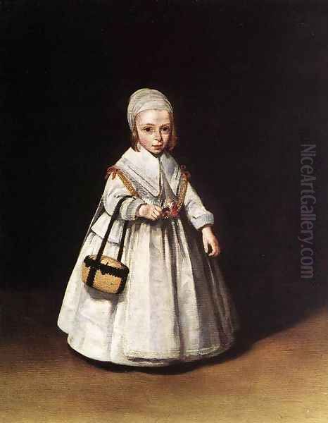 Helena van der Schalcke as a Child Oil Painting by Gerard Terborch