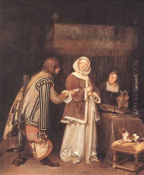 The Letter Oil Painting by Gerard Terborch