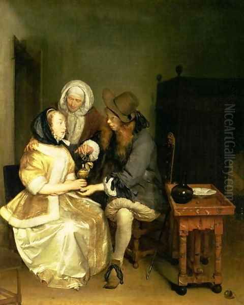 The Glass of Lemonade Oil Painting by Gerard Terborch