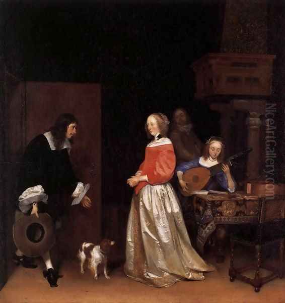 The Suitor's Visit Oil Painting by Gerard Terborch