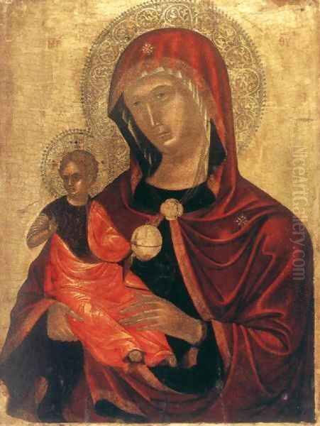 Madre della Consolazione Oil Painting by Nikolaos Tsafouris