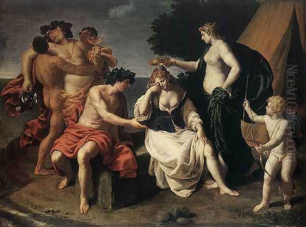 Bacchus and Ariadne Oil Painting by Alessandro Turchi (Orbetto)