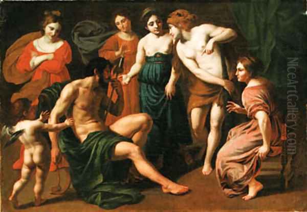 Hercules slaying the Children of Megara Oil Painting by Alessandro Turchi (Orbetto)