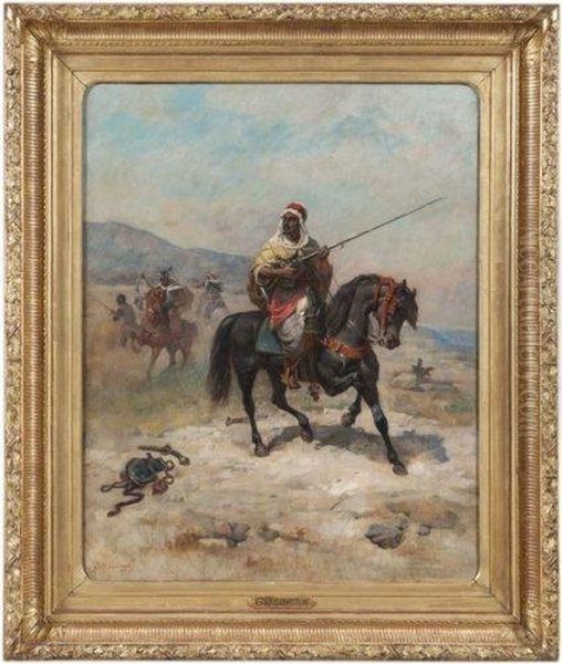 Guerrier Arabe Sur Son Cheval Oil Painting by Georges Washington