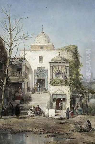 Sidi Bou Saïd (Tunisie) Oil Painting by Pierre-Henri-Theodore Tetar van Elven