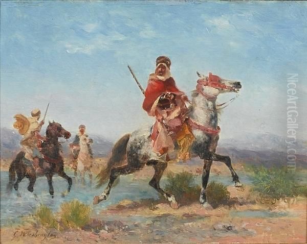 Arab Riders Oil Painting by Georges Washington