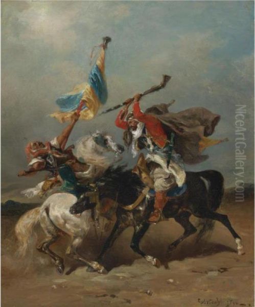 The Skirmish Oil Painting by Georges Washington