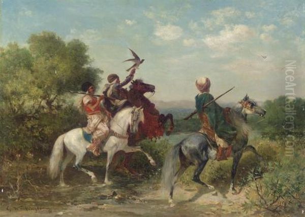 Falconers Oil Painting by Georges Washington