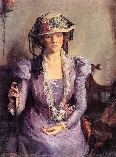 The Lady In Lavender Oil Painting by Mary Bradish Titcomb