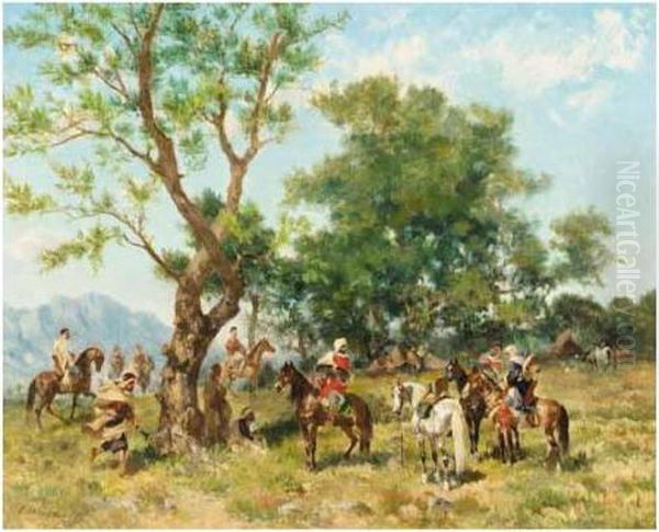 The Encampment Oil Painting by Georges Washington