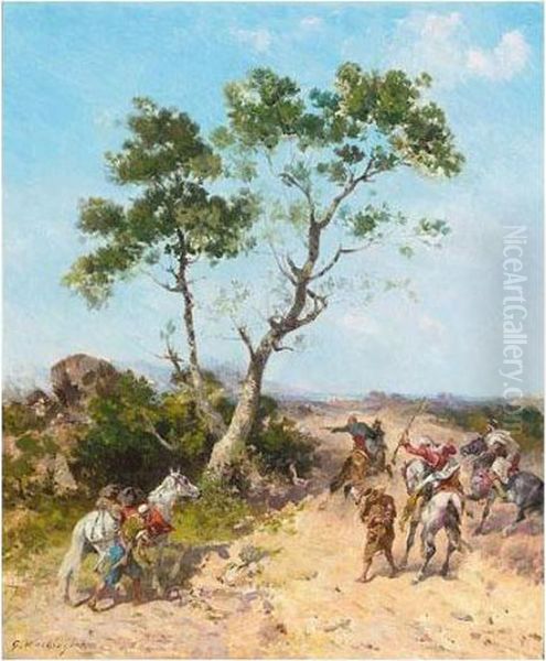 The Ambush Oil Painting by Georges Washington