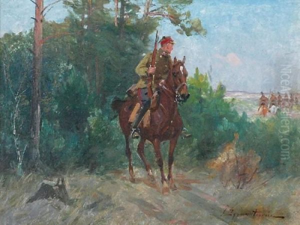 Patrol Oil Painting by Ignacy (Czeslaw Wasilewski) Zygmuntowicz