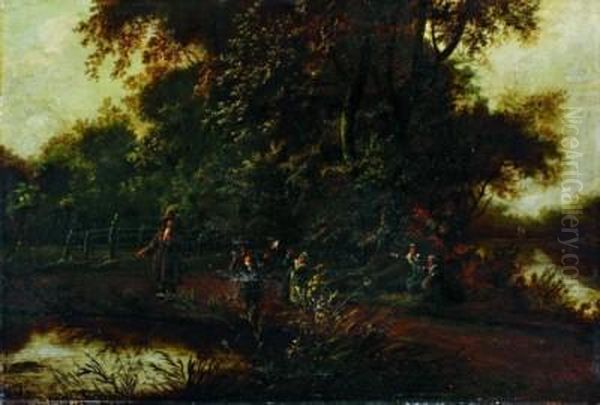 Paesaggio Con Figure Oil Painting by Anthonie Waterloo