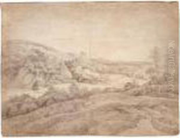 Hilly Landscape by Anthonie Waterloo