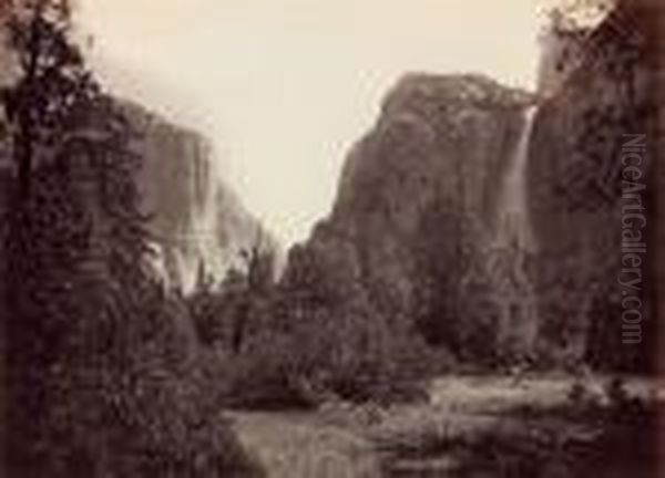 View From Inspiration Point Oil Painting by Carleton E. Watkins