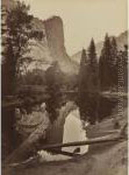 Washington Column Oil Painting by Carleton E. Watkins