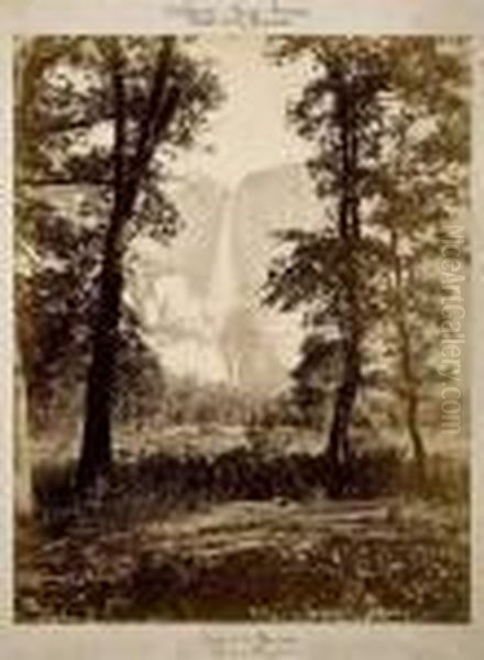 The Yosemite Falls Oil Painting by Carleton E. Watkins