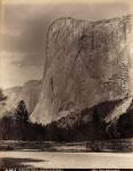 El Capitan Oil Painting by Carleton E. Watkins