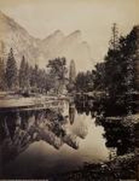 The Three Brothers Oil Painting by Carleton E. Watkins