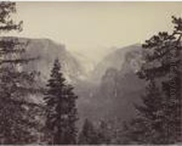 Yosemite Valley, No. 4 Oil Painting by Carleton E. Watkins