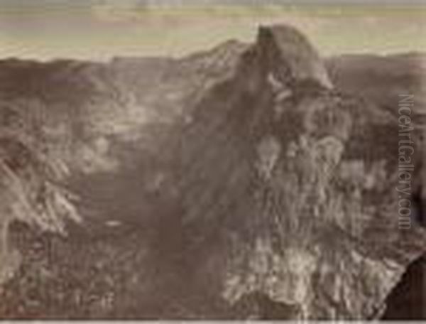 Half Dome From Glacier Point, Yosemite Oil Painting by Carleton E. Watkins