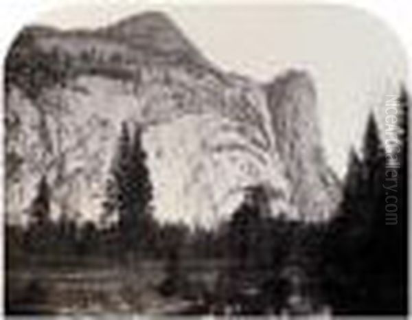 ``north Dome--royal Arches--washington Column, Yosemite' Oil Painting by Carleton E. Watkins