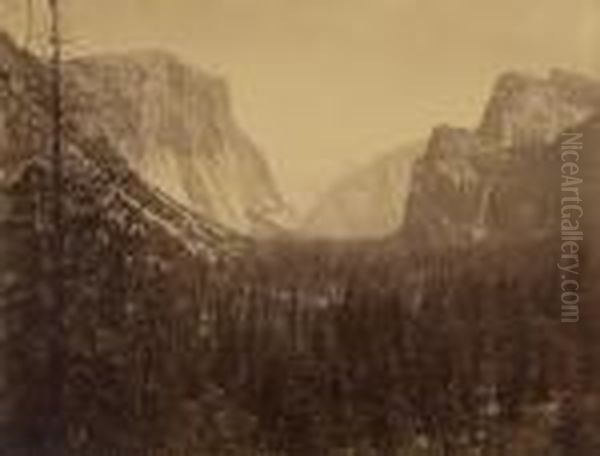 Yosemite Valley No. 7 Oil Painting by Carleton E. Watkins