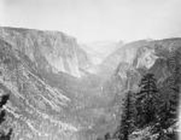 Yosemite Valley No. 5 Oil Painting by Carleton E. Watkins