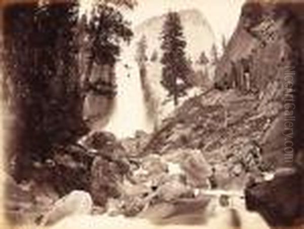 The Vernal Falls Oil Painting by Carleton E. Watkins