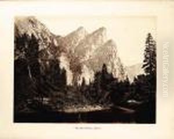 The Three Brothers Oil Painting by Carleton E. Watkins