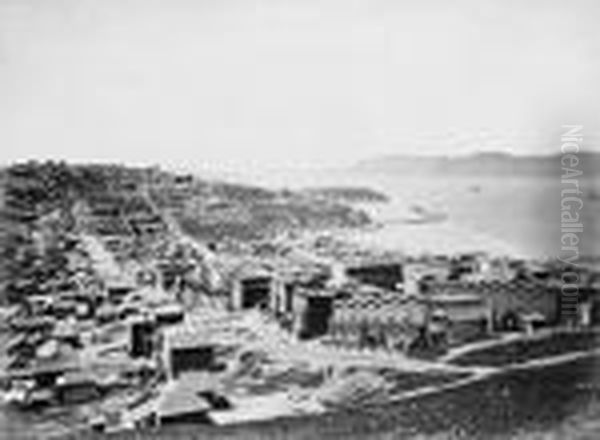 The Golden Gate, From Telegraph Hill Oil Painting by Carleton E. Watkins