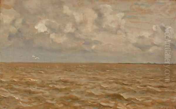 Open water Oil Painting by Willem Bastiaan Tholen