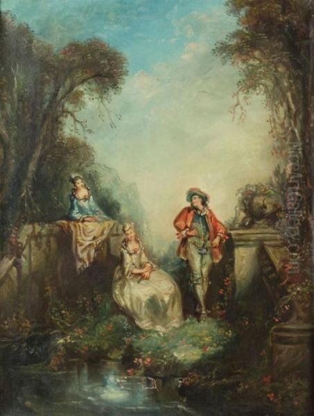 Scenes Galantes Oil Painting by Watteau, Jean Antoine