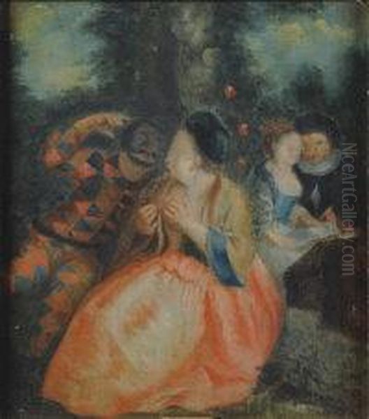 Figures Oil Painting by Watteau, Jean Antoine