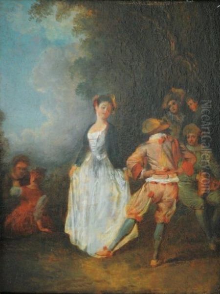 Le Menuet Oil Painting by Watteau, Jean Antoine